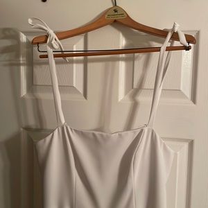 Rehearsal dinner white jumpsuit 🤍